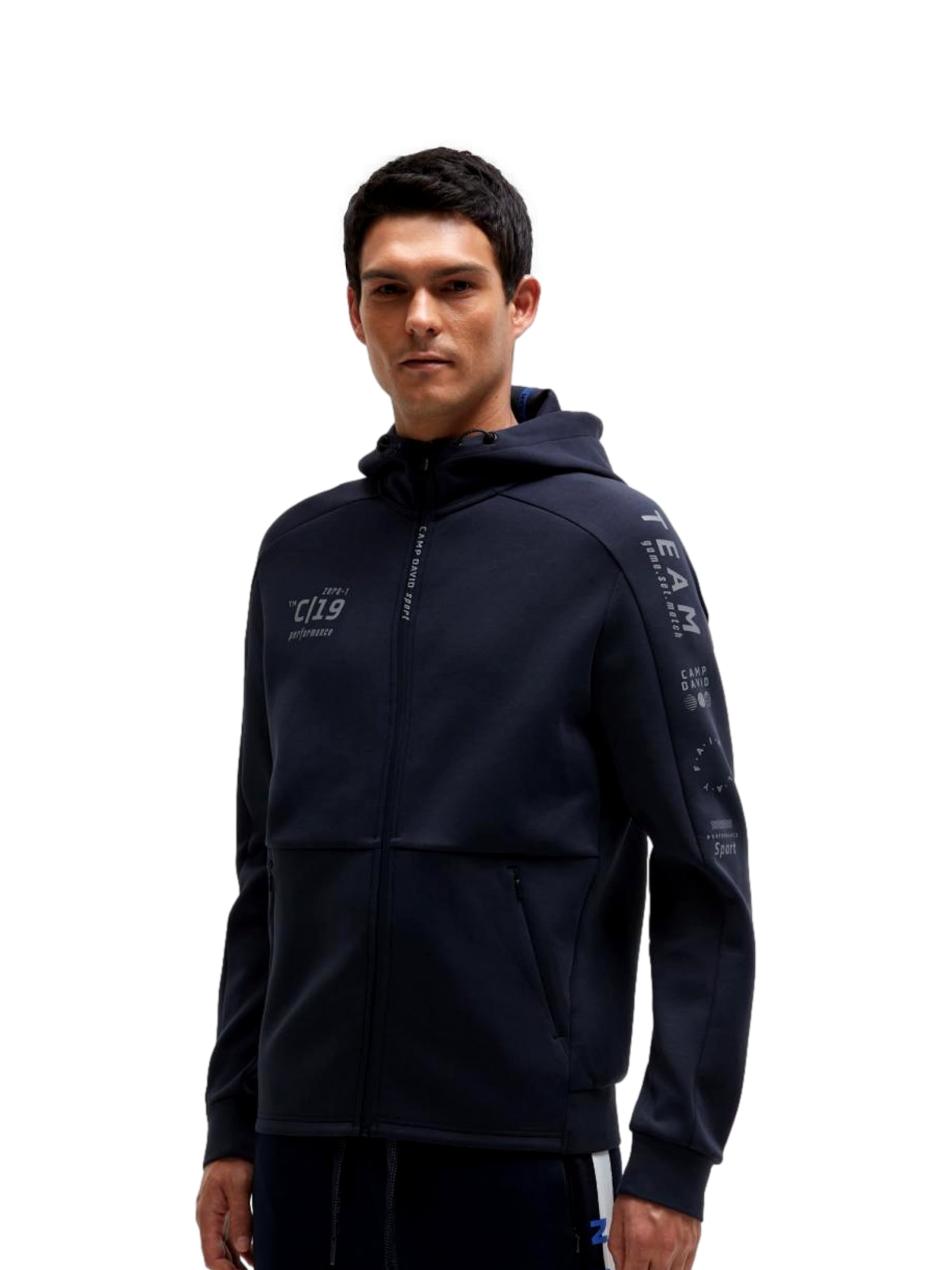 Giacca di felpa 'Game.Set.Match' di CAMP DAVID in blu: frontale