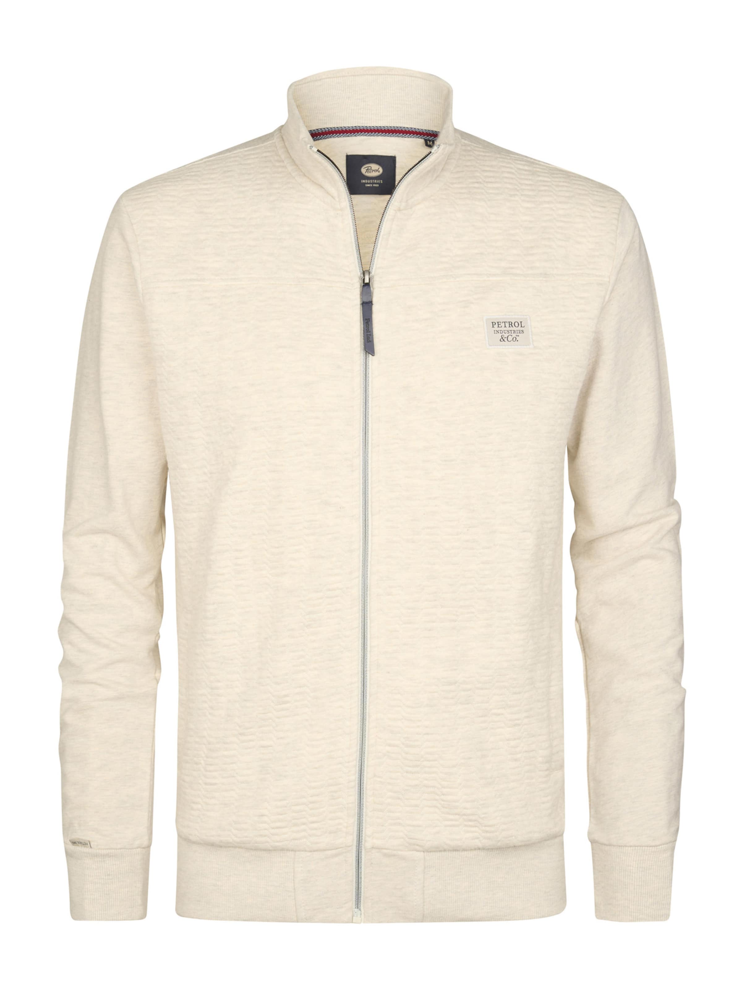Petrol Industries Sweat jacket in White: front