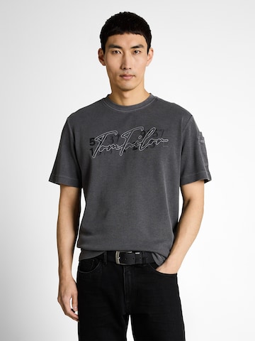 TOM TAILOR Shirt in Grey: front