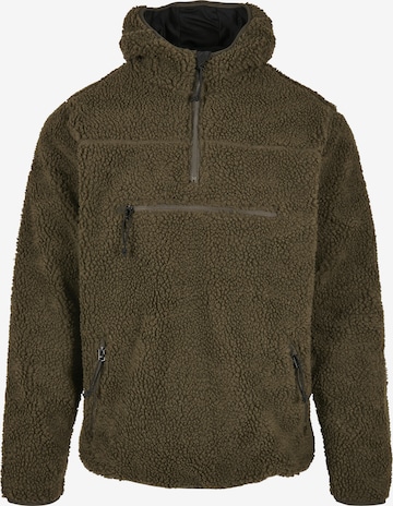 Brandit - Chaqueta polar 'Teddyfleece Worker' en verde: frente