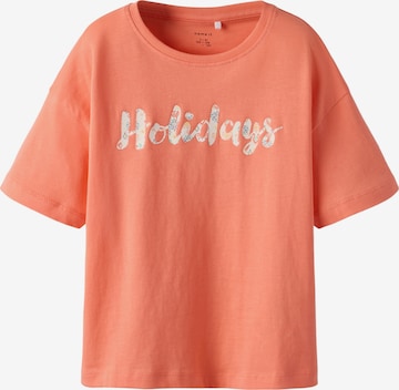 NAME IT Тениска 'NKFVONAYA' в оранжево: отпред