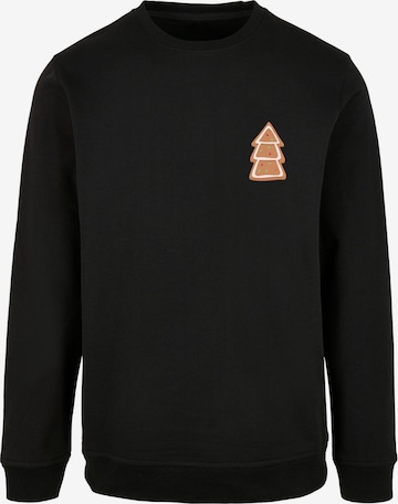 F4NT4STIC Sweatshirt 'Gingerbread Lebkuchen Tree' in Black: front