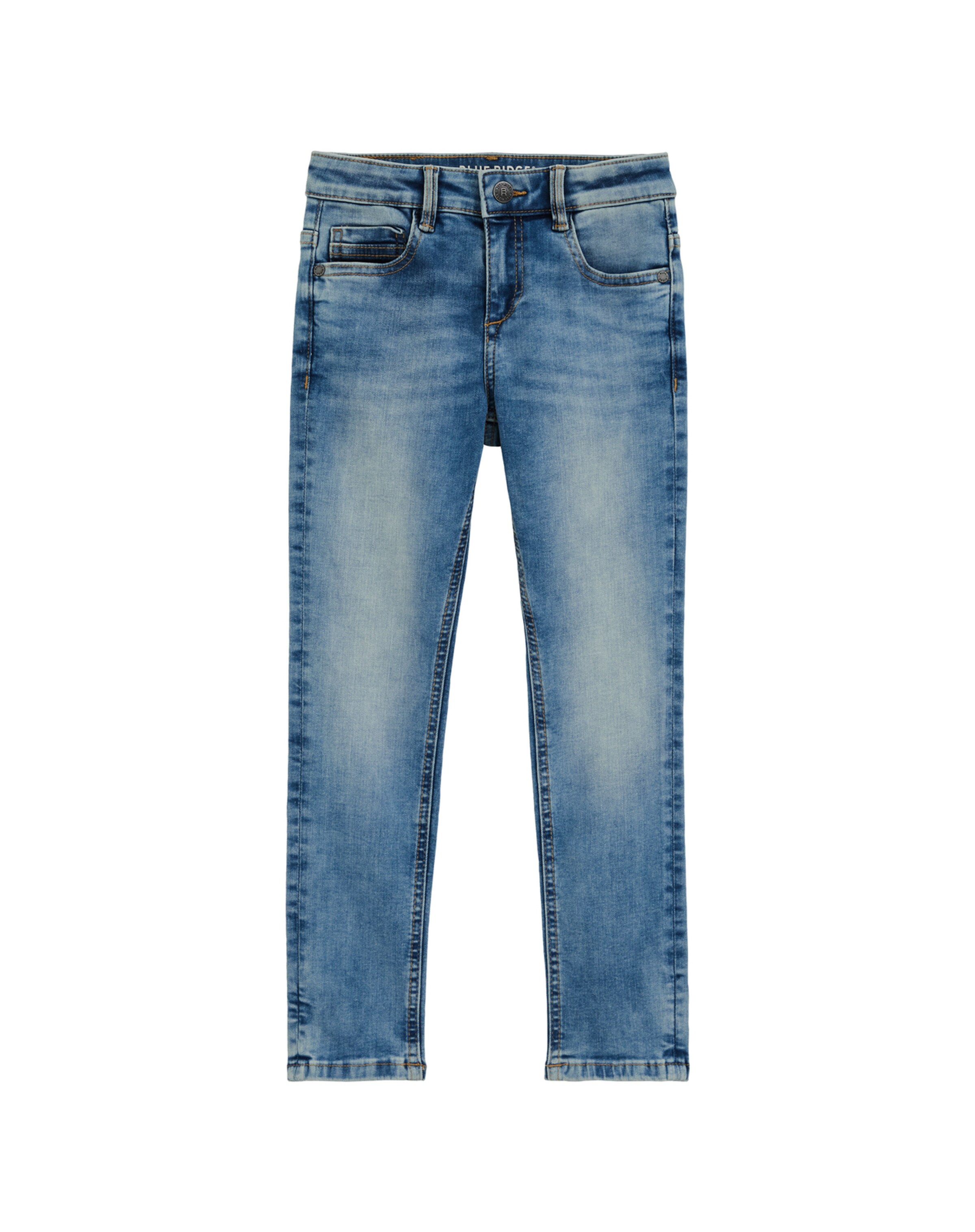 WE Fashion Слим фит Дънки в синьо: отпред