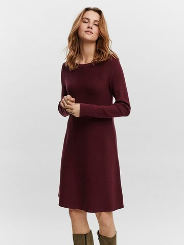 VERO MODA Gebreide jurk in Rood: voorkant