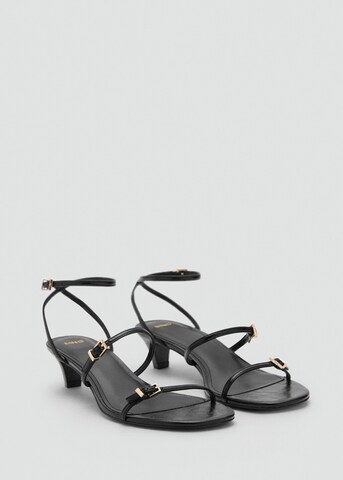 MANGO Strap Sandals 'Cintia' in Black