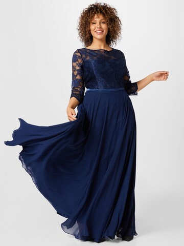 My Mascara Curves Evening Dress in Blue: front