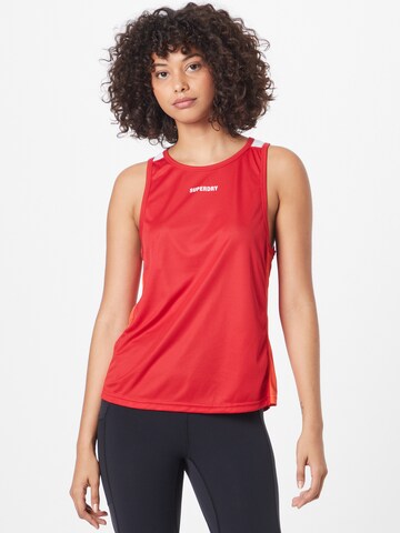 Superdry Sporttop 'Train Active' in Rood: voorkant