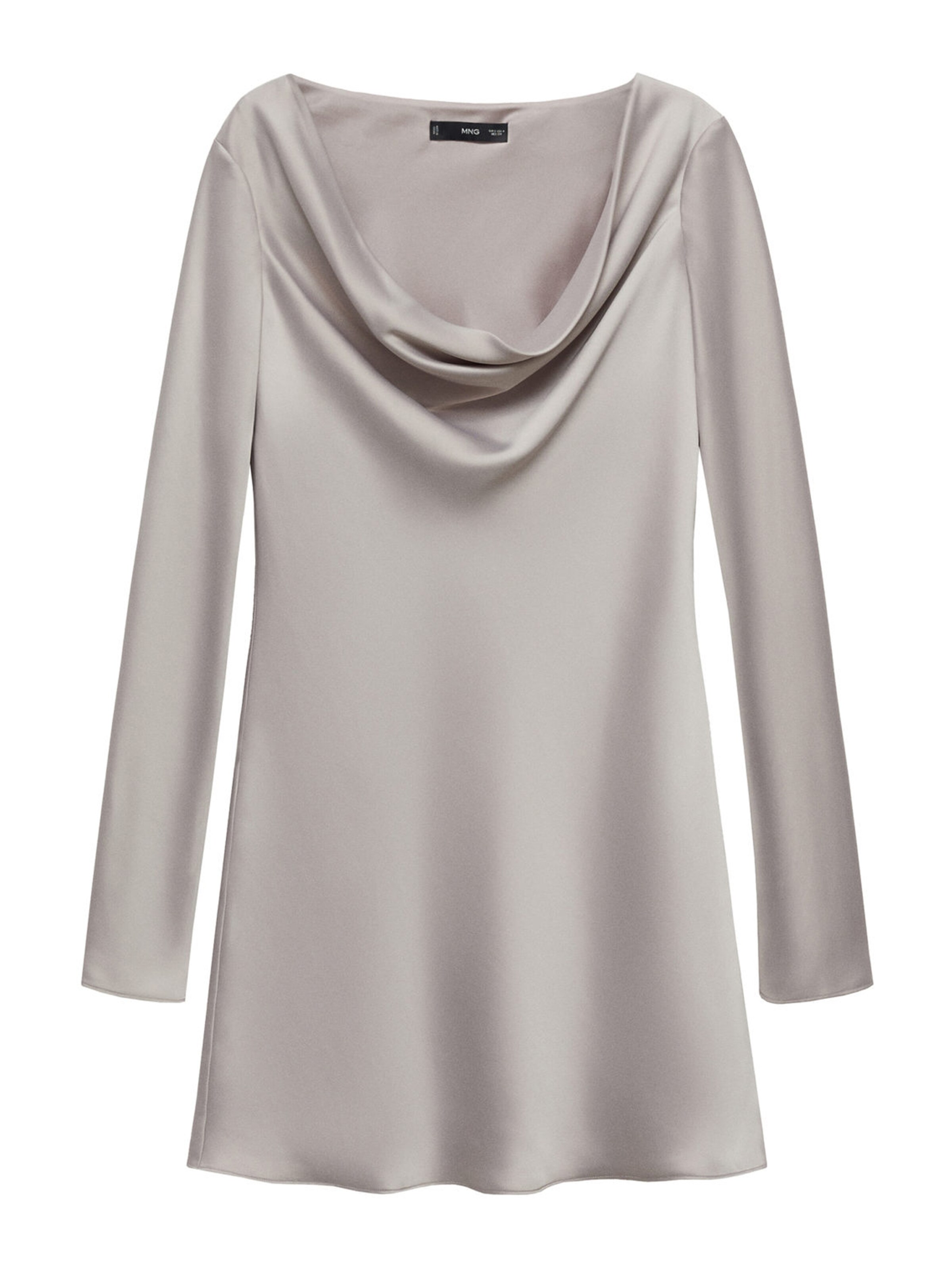 MANGO Šaty 'Galy' - Strieborná: predná strana