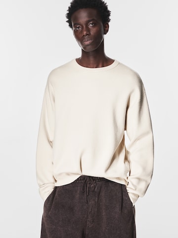 Pull&Bear Pullover i hvid: forside