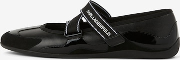 Karl Lagerfeld Nauhaballerina värissä musta: etupuoli