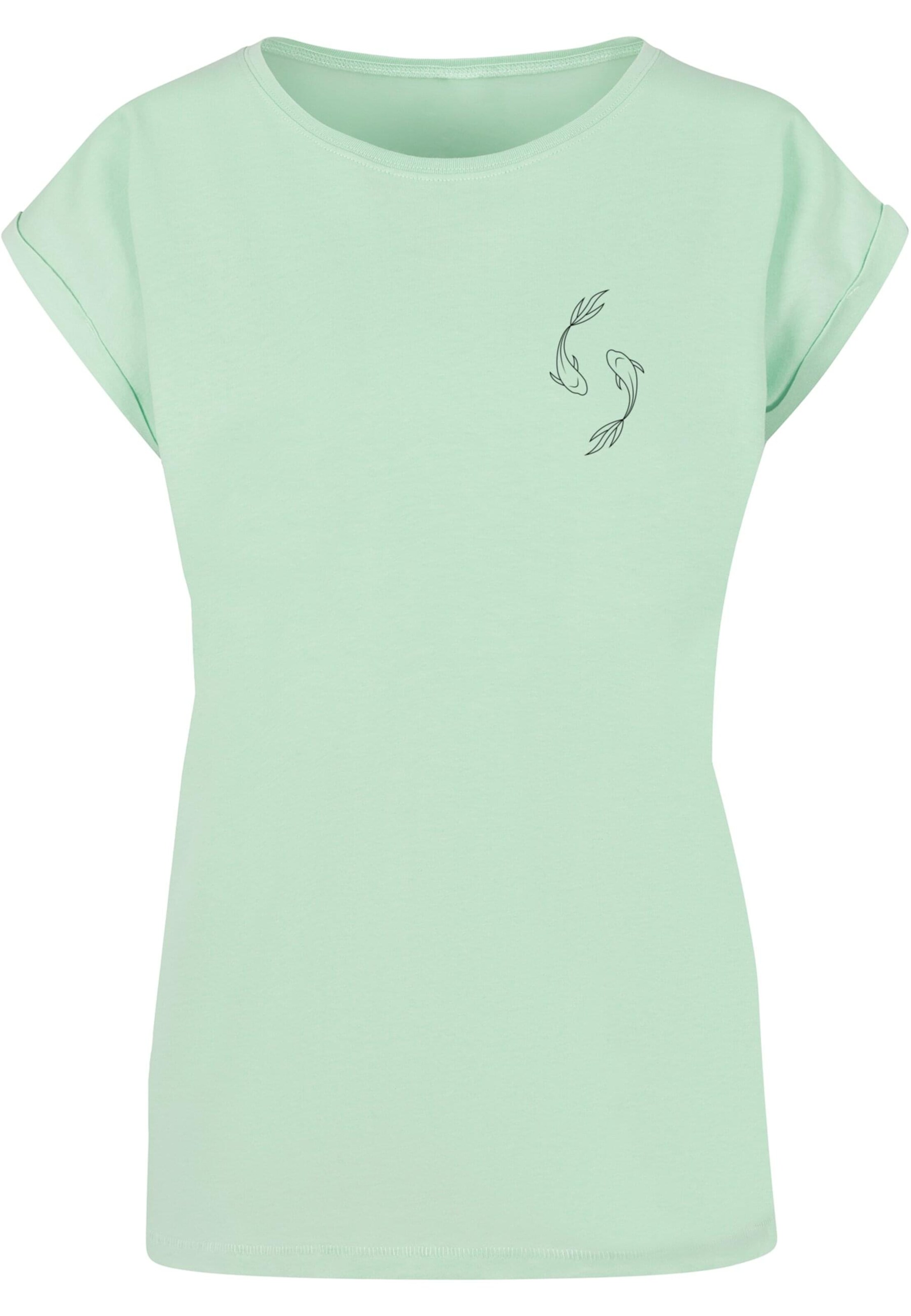 Merchcode Majica 'Ladies Spring -Yin & Jang Fish' | zelena barva: sprednja stran