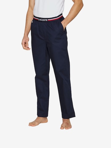 LACOSTE Pajama Pants in Blue: front