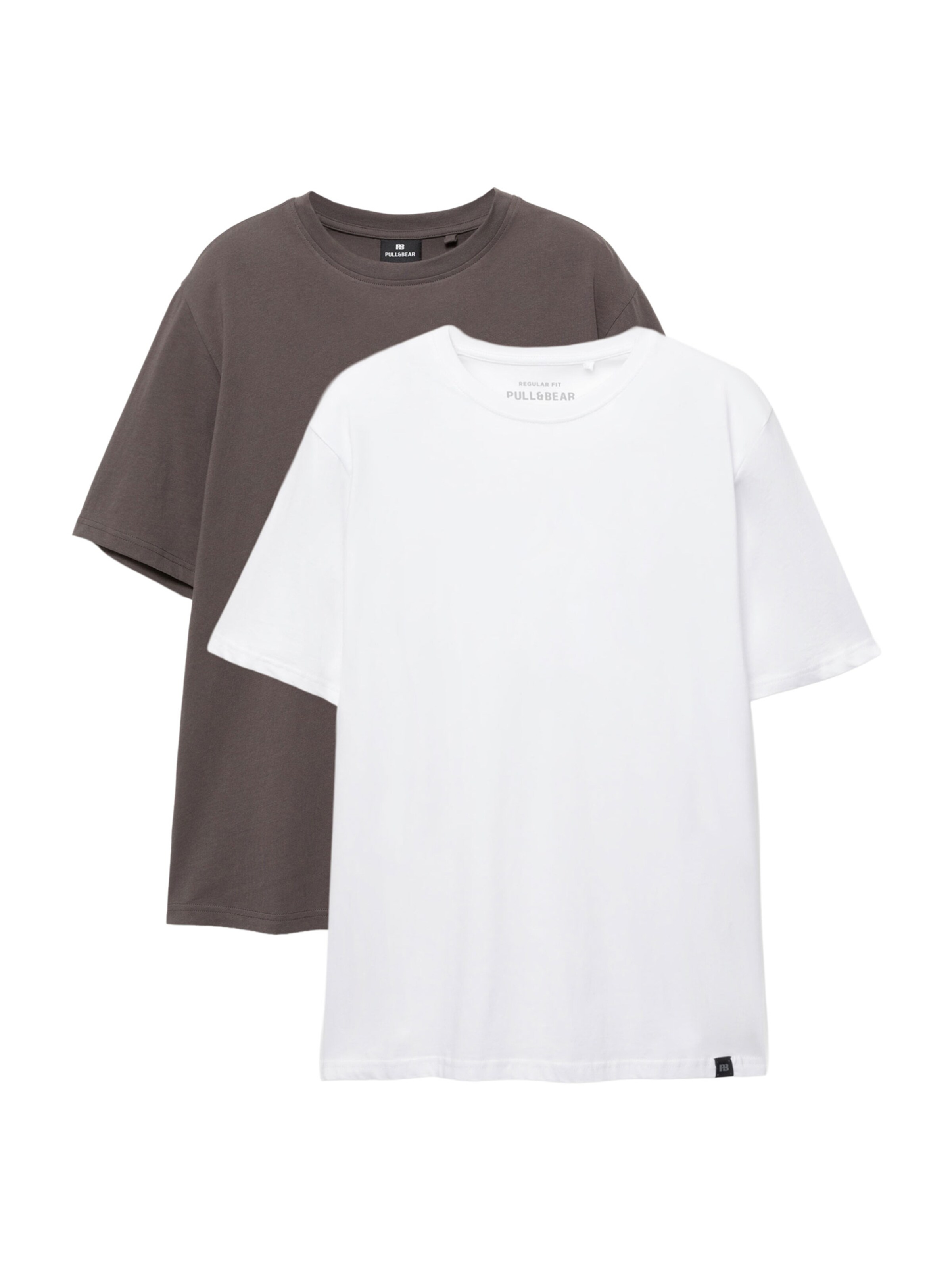 Pull&Bear Shirt in Pastel blue / Muddy coloured, Item view