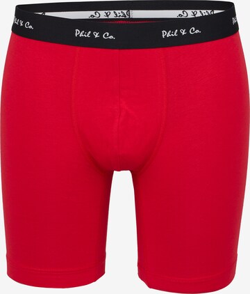 Phil & Co. Berlin Boxer shorts ' Long Boxer ' in Red