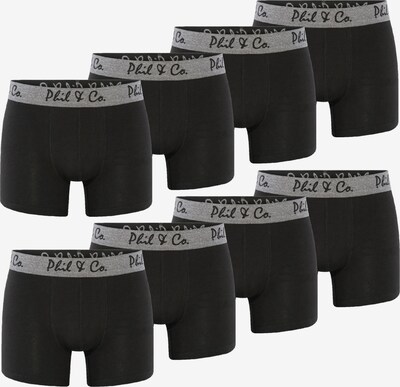 Phil & Co. Berlin Boxershort ' Retropants ' in grau / schwarz, Produktansicht