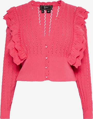 Cardigan faina en rose : devant