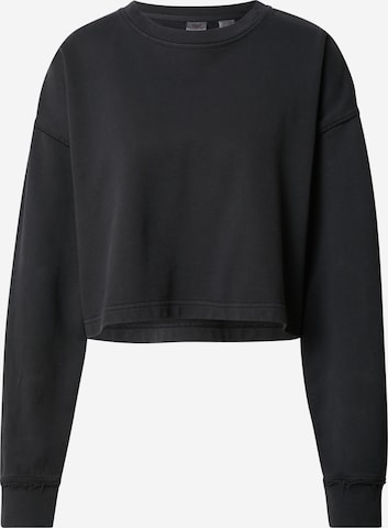 Sweat-shirt 'ROONIE CROP SWEATSHIRT BLACKS' LEVI'S en noir : devant
