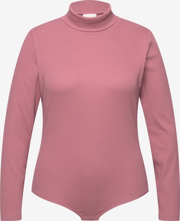 Ulla Popken Shirt bodysuit in Pink: front