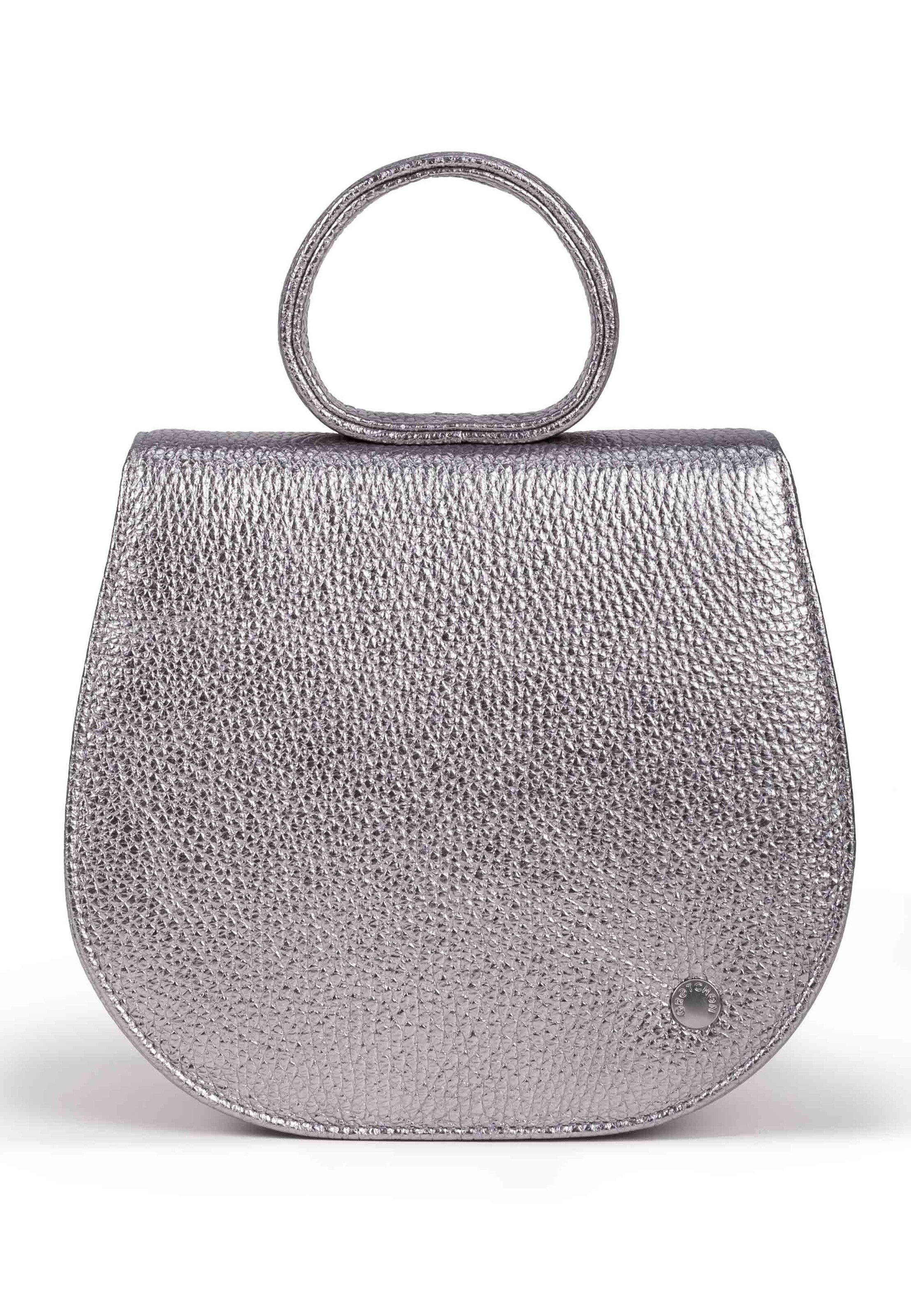 Gretchen Schultertasche 'Ebony Mini Loop Bag' in Silber