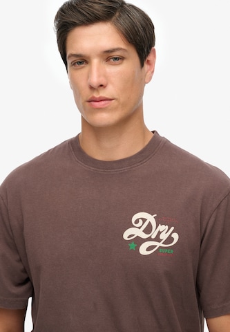 T-Shirt 'Tap Room' Superdry en marron