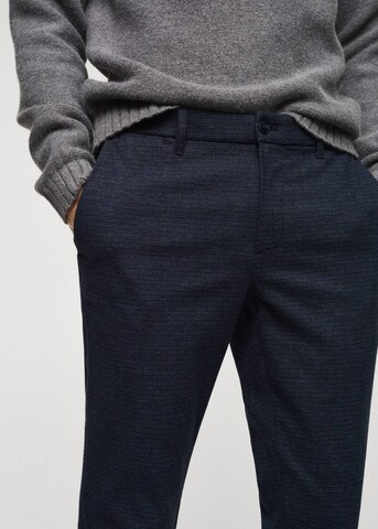 MANGO MAN Regular Broek 'Brest' in Blauw