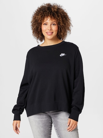 Nike Sportswear Athletic Sweatshirt in Black: front