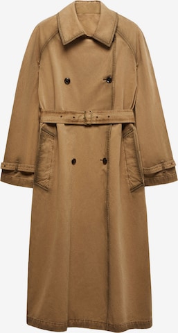 MANGO Between-Seasons Coat 'Champu' in Brown: front