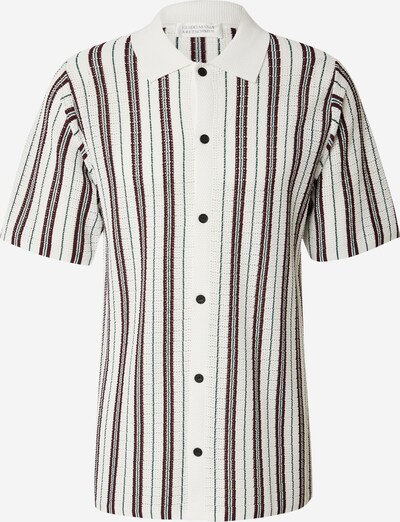 Guido Maria Kretschmer Men Button Up Shirt 'Lewis' in Petrol / Burgundy / White, Item view