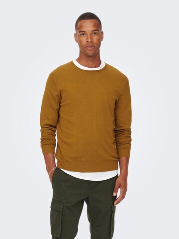 Pullover 'Wyler' di Only & Sons in verde: frontale
