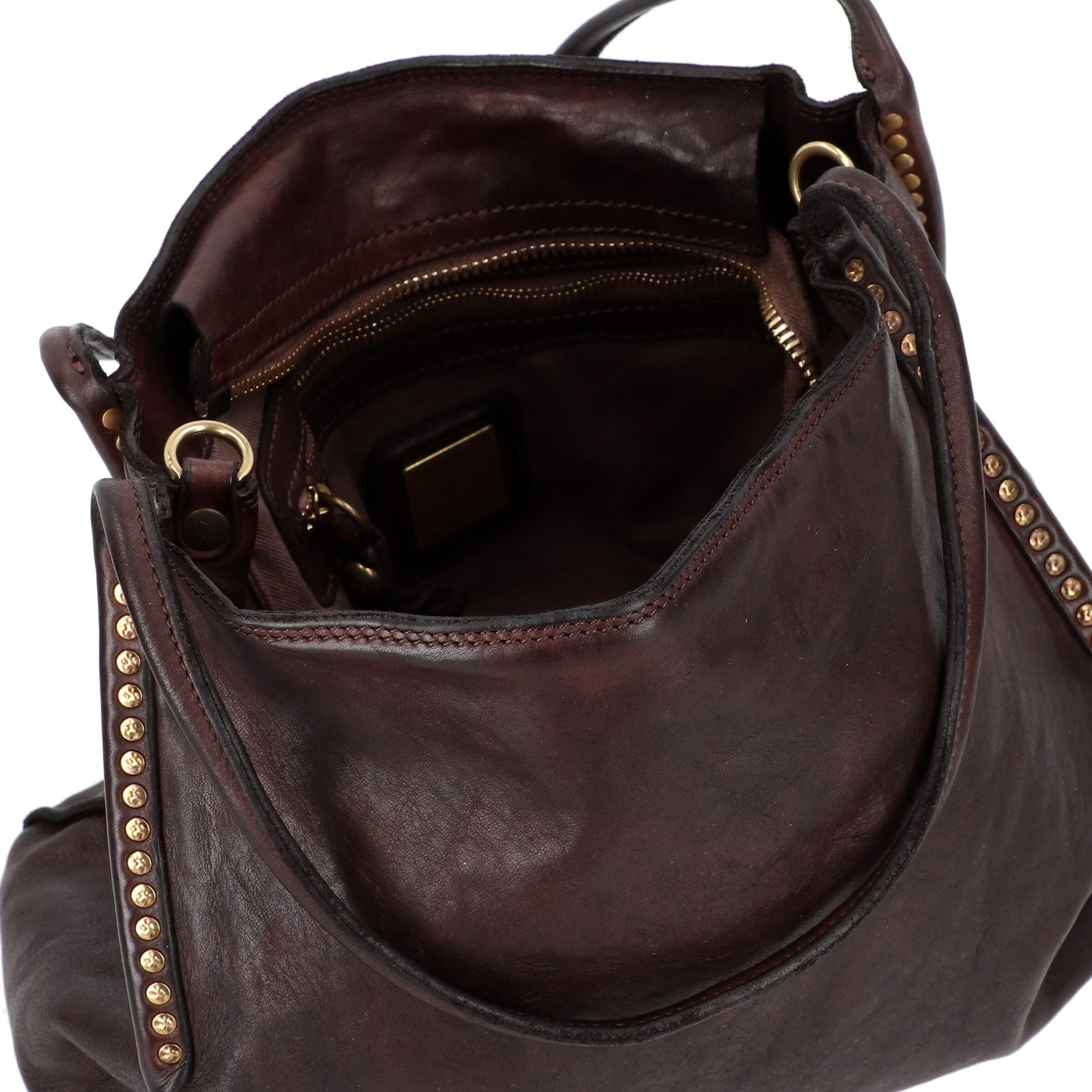 Campomaggi Schoudertas 'Viola' in Bruin