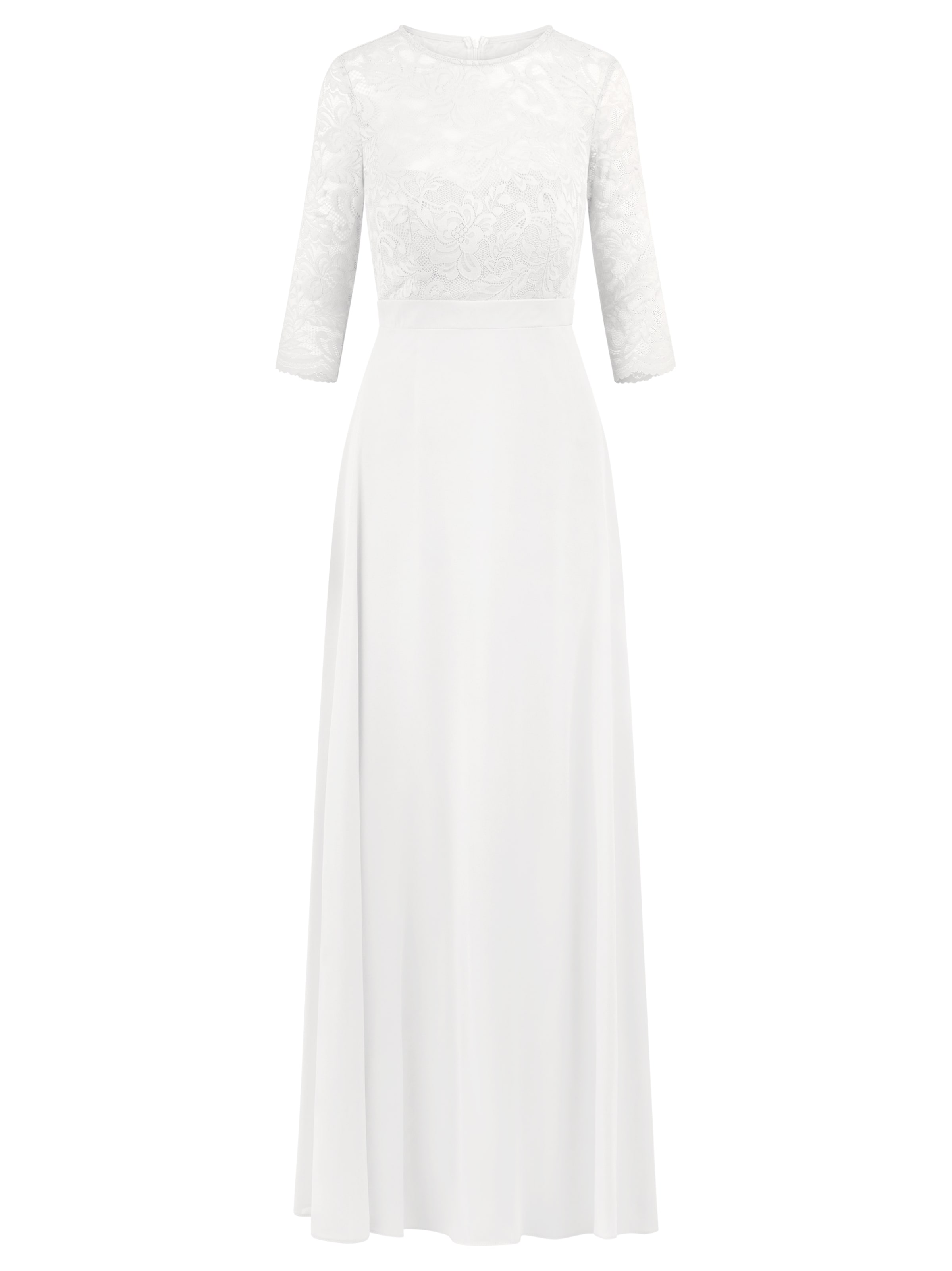 Kraimod - Vestido de noche en blanco: frente