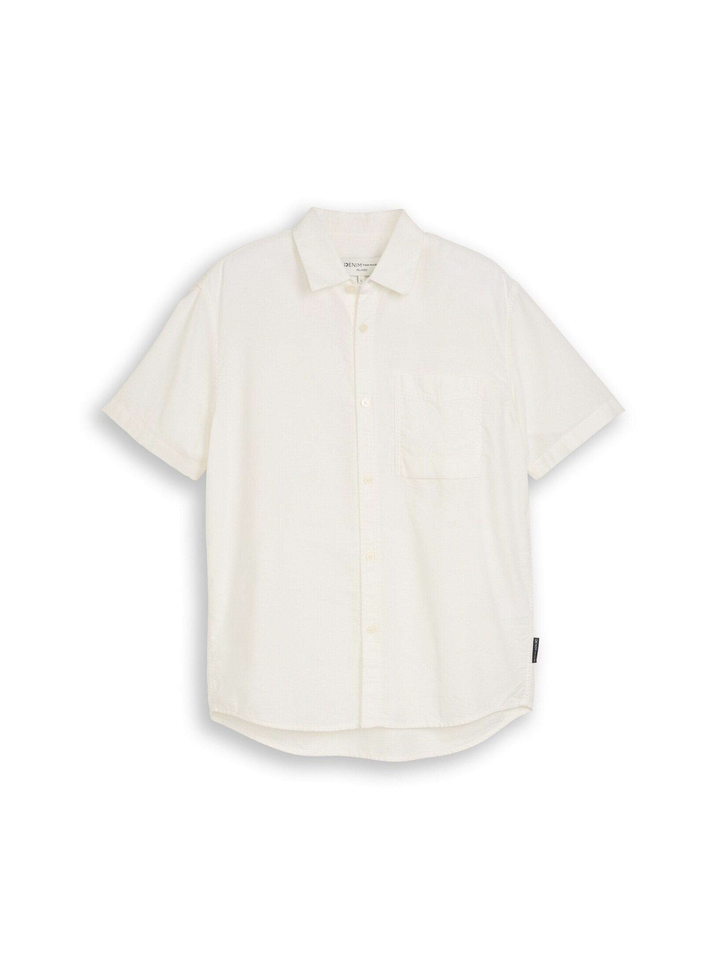 Fit confort Chemise TOM TAILOR DENIM en blanc : devant