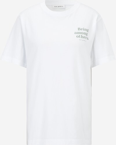 OH APRIL T-Shirt 'Among Others' en vert pastel / blanc, Vue avec produit