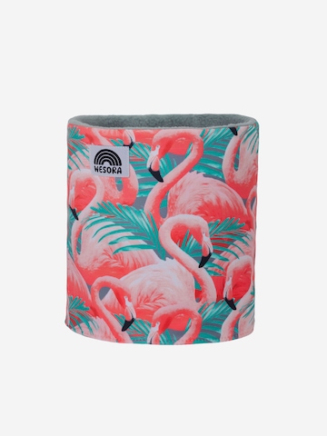 WESORA GmbH Tube Scarf 'Printed Neckwarmer Fleece + UV-Schutz' in Green: front