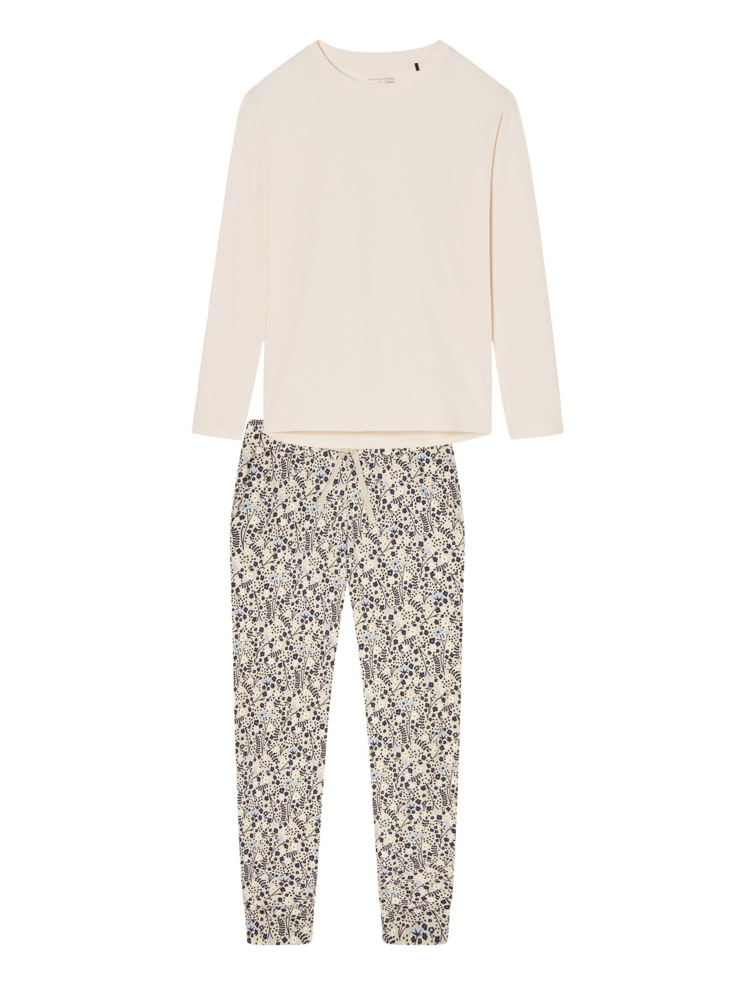 SCHIESSER Pyjama 'Mix & Relax'‌‌‌‌‌‌‌‌‌‌ in XS/Regular in offwhite, Produktansicht