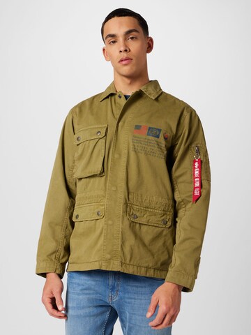 ALPHA INDUSTRIES Prechodná bunda - Zelená: predná strana