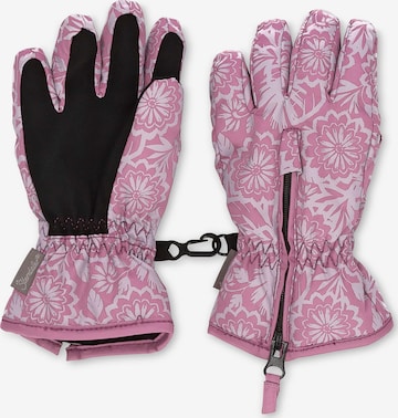 STERNTALER Athletic Gloves 'Blumen' in Pink: front