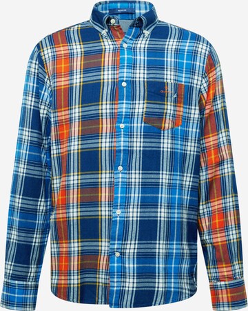 mėlyna GANT Standartinis modelis Marškiniai: priekis