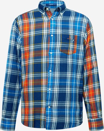 GANT Regular fit Button Up Shirt in Blue: front