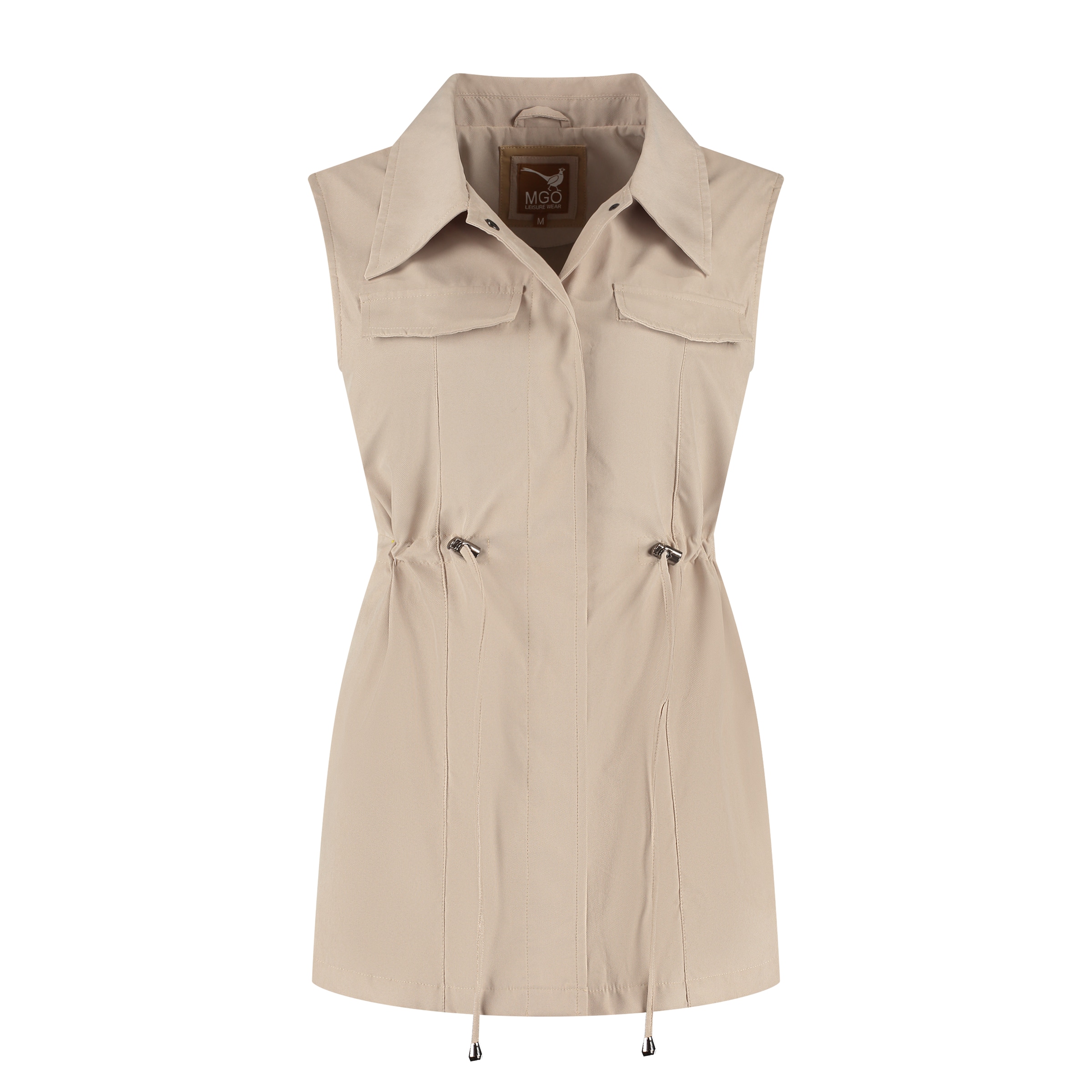 MGO Vest 'Cleo' i beige: forside
