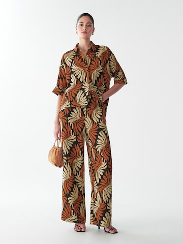 Willa Wide Leg Hose in Orange