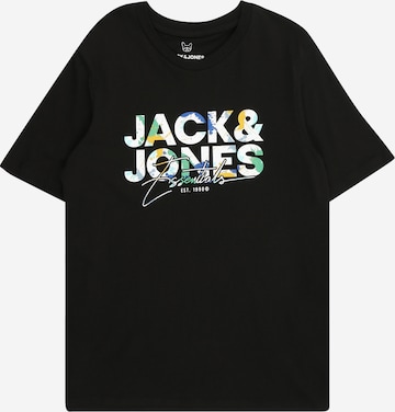 Maglietta 'JJGEPLAS' di Jack & Jones Junior in nero: frontale