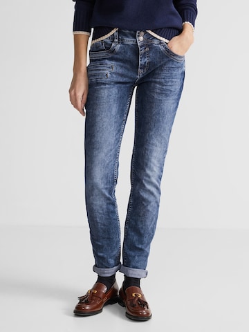 Coupe slim Jean 'Jane' STREET ONE en bleu : devant