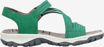 Rieker Strap Sandals in Green