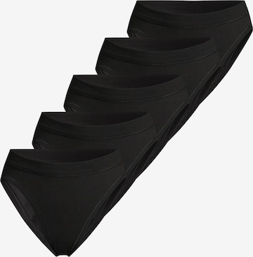 ESGE Slip 'Basic - Feinripp' in Schwarz: Vorderseite