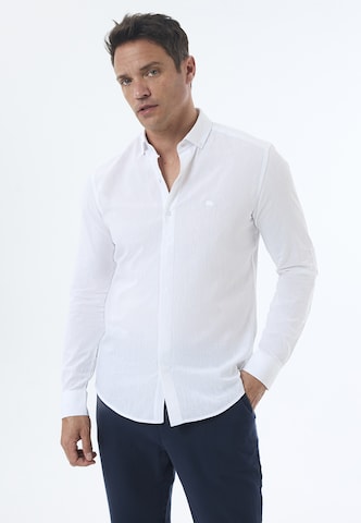 Jimmy Sanders Regular fit Πουκάμισο σε λευκό: μπροστά