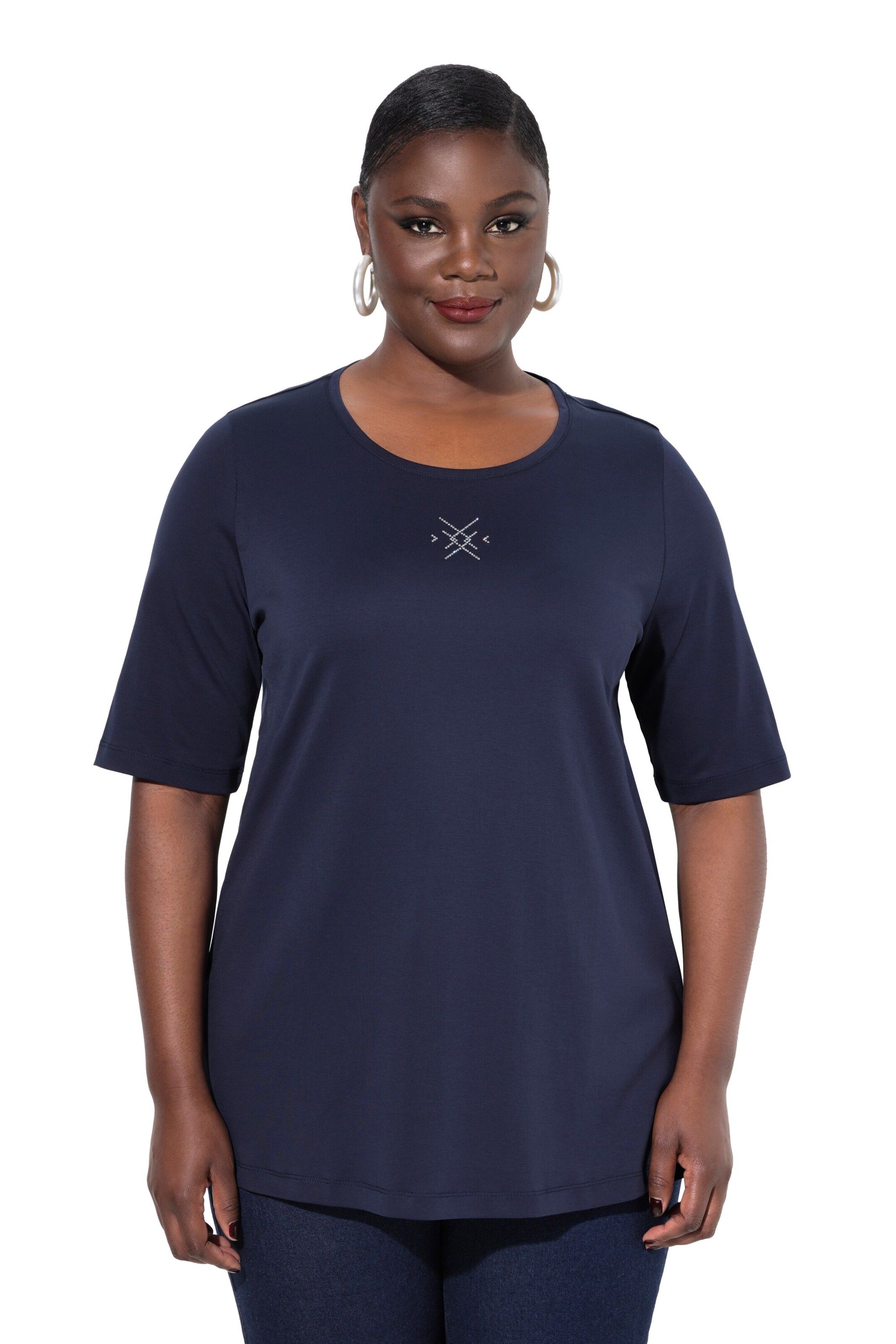 Ulla Popken Shirt in Blauw: voorkant