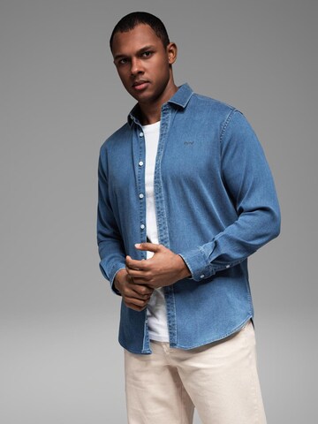 Ombre Regular Fit Hemd‌‌‌‌‌ in Blau