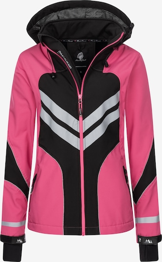 Rock Creek Outdoorjacke in grau / pink / schwarz, Produktansicht