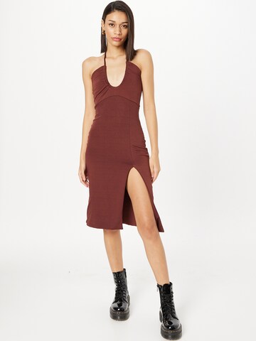 Misspap Dress in Brown: front